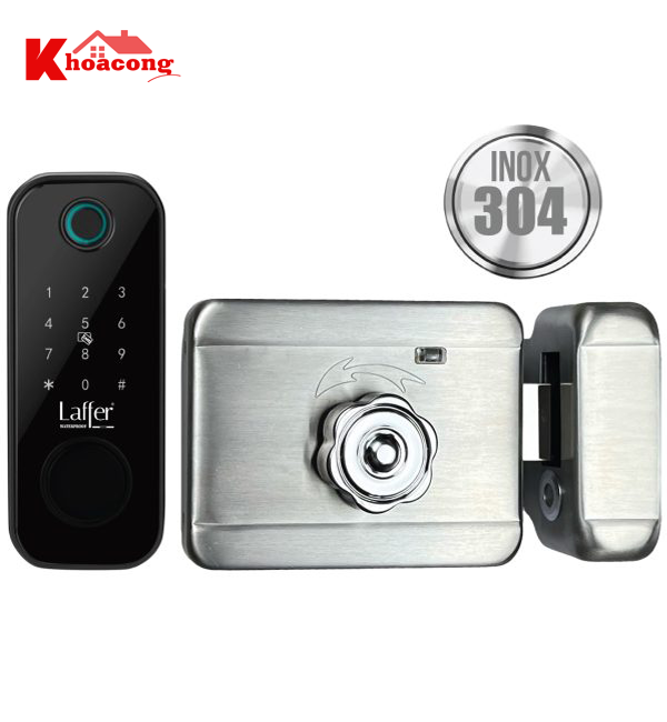 Khóa cổng vân tay ngoài trời Laffer A18 (1 mặt vân tay)