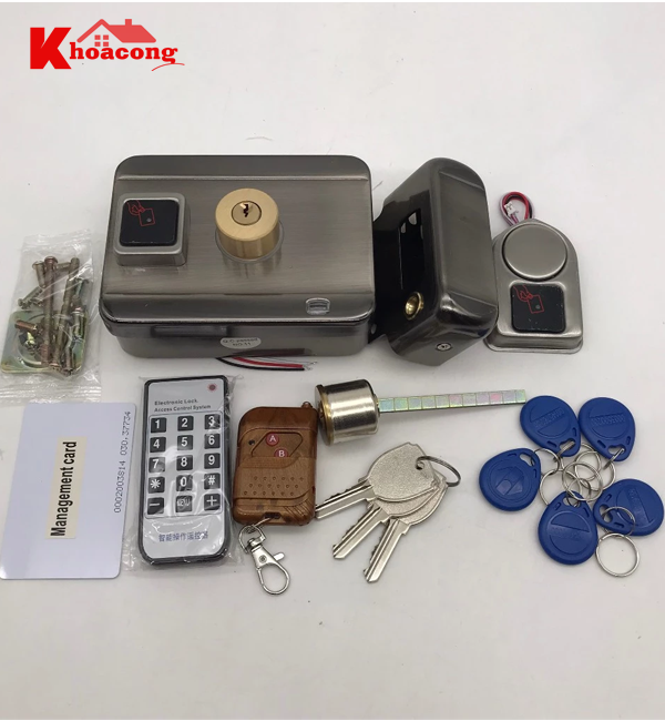 Khóa cổng thẻ từ dùng điện