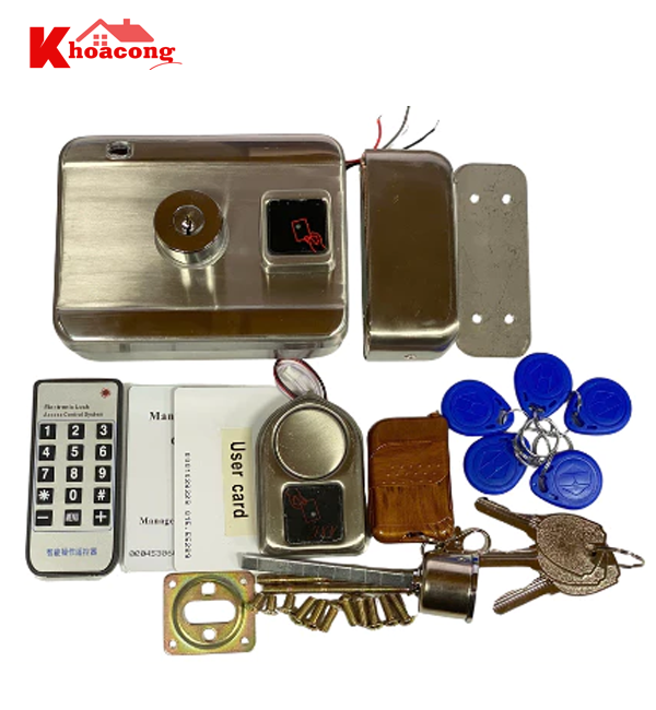 Khóa cổng điện thẻ từ Inox